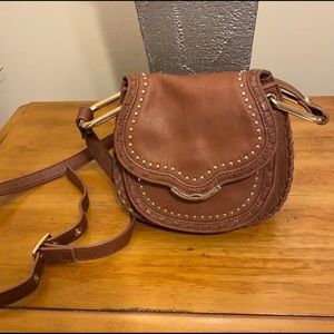 Cynthia Rowley Phoebe Brown  Crossbody Saddle Bag